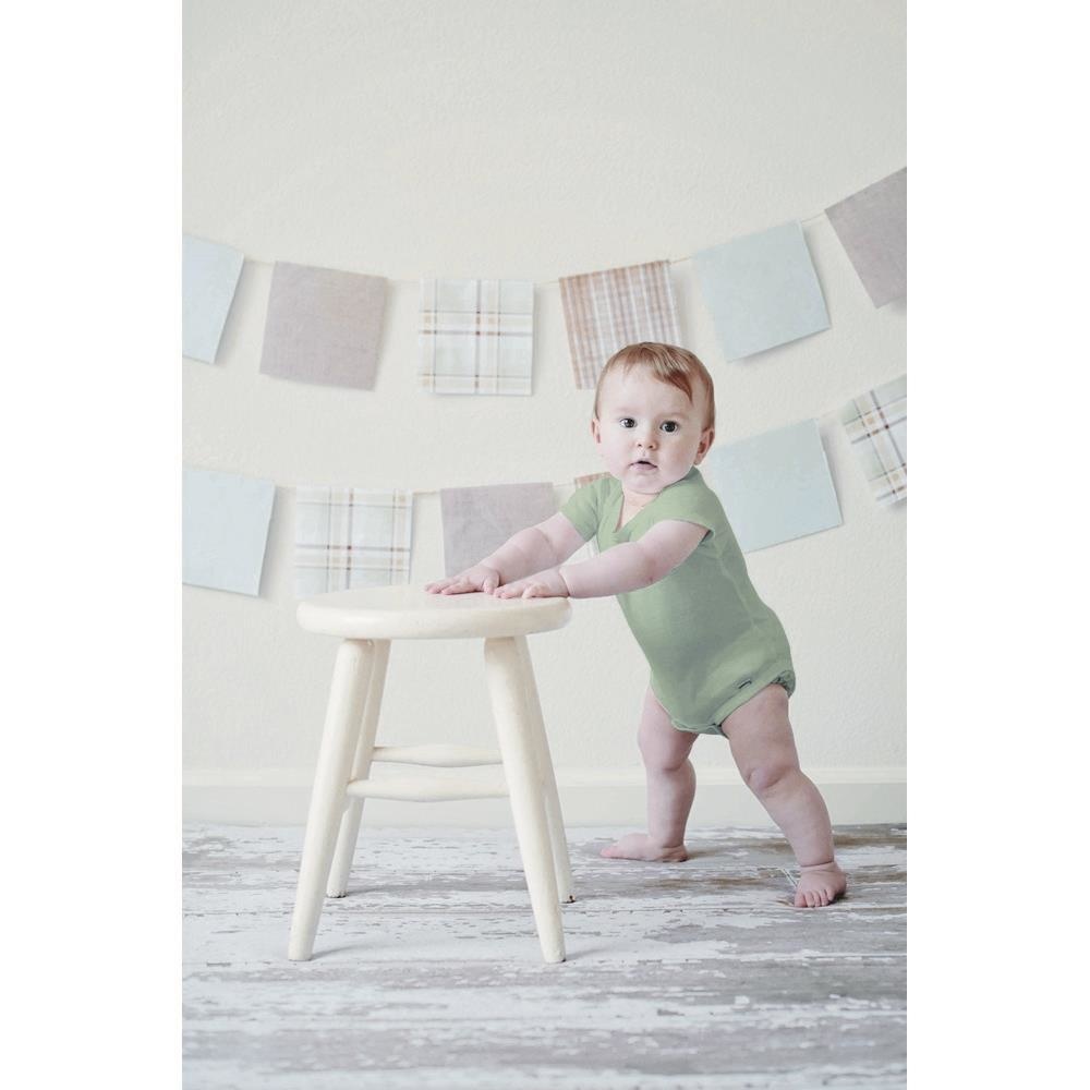 Organic Jersey Uni / Effen Salie Groen