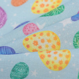 Katoen Poplin Color Eggs Lichtblauw