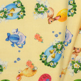 Katoen Poplin Easter Friends Yellow