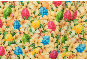 Katoen Poplin Easter Bunny and Eggs