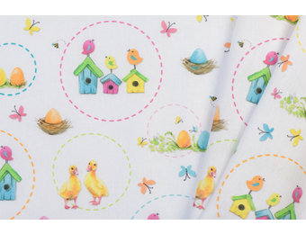 Katoen Poplin Happy Easter