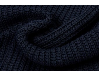 Gebreide stof, Big Knit Cable Navy