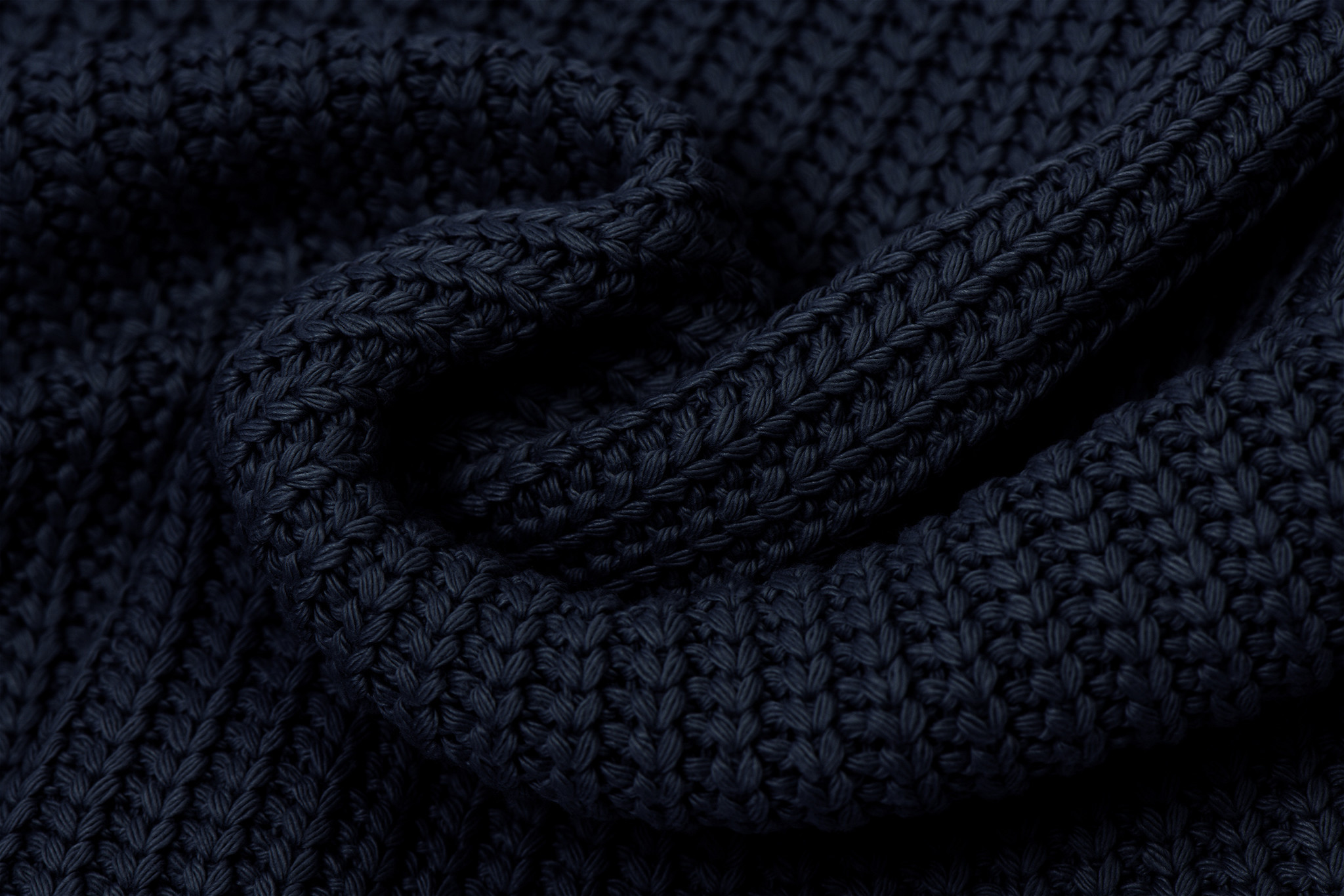 Gebreide stof, Big Knit Cable Navy