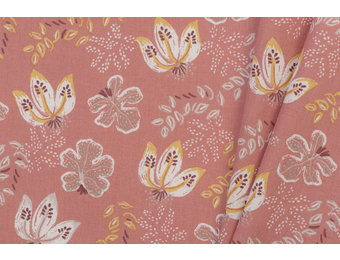 Katoen Poplin Sala Antica Rosé