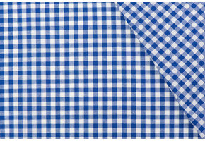 Boerenbont Ruit Stof 5mm - Kobaltblauw