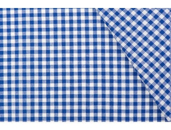 Boerenbont Ruit Stof 5mm - Kobaltblauw