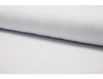 Baby Cotton – Mousseline Stof - Wit