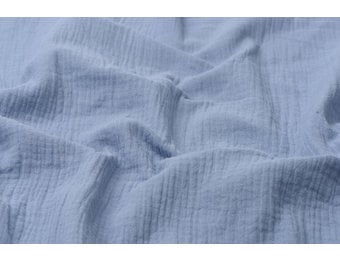 Baby Cotton – Mousseline Stof - Oud Blauw