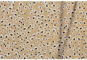 Katoen poplin leopard savane