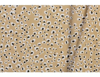 Katoen poplin leopard savane