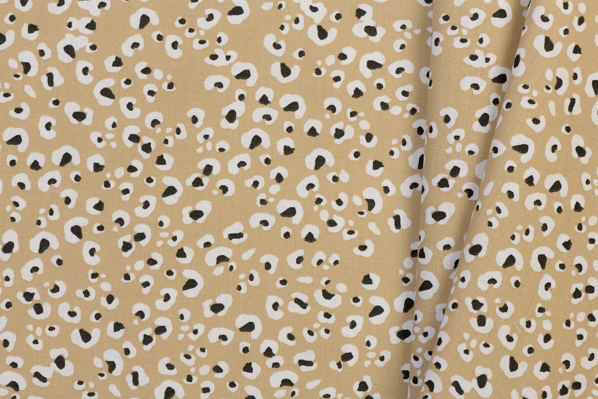 Katoen poplin leopard savane