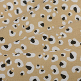 Katoen poplin leopard savane