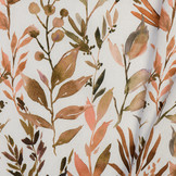 Katoen poplin watercolor leaves c.marrons