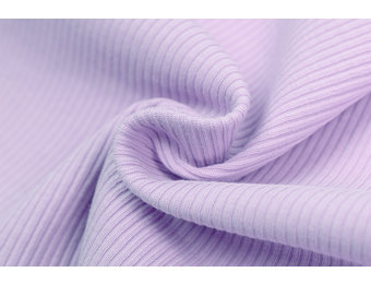 Rib Jersey Stof Pastel Lila