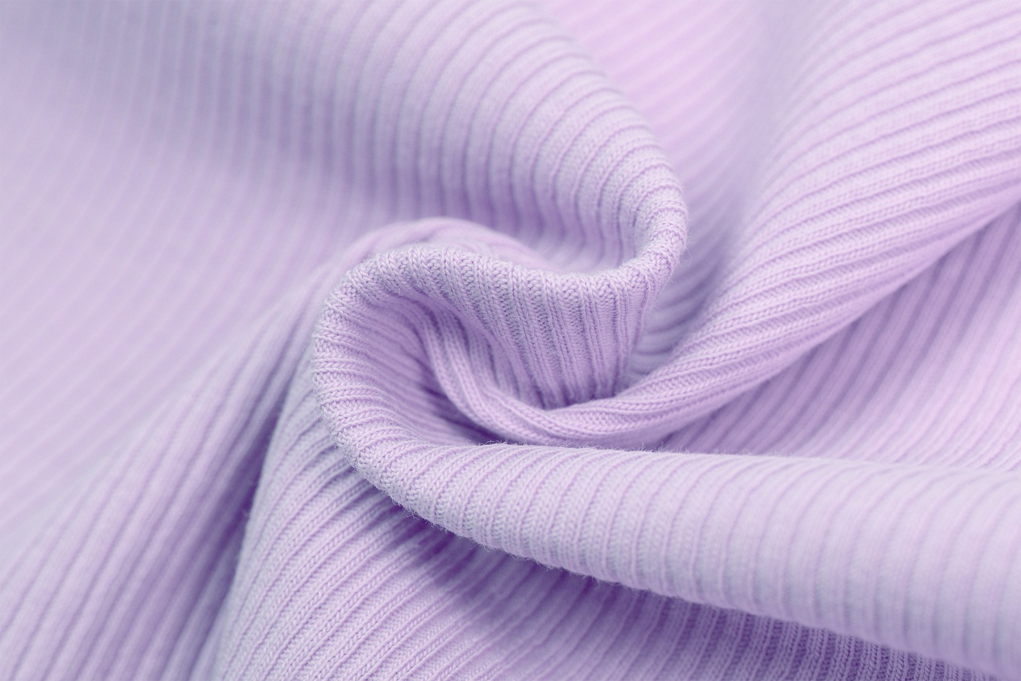 Rib Jersey Stof Pastel Lila