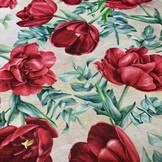 Decostof Bloemen Rood