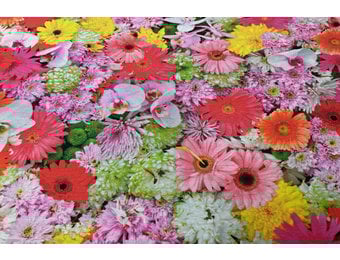 Decostof Fleurige Bloemen