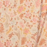 Jersey Katoen Digitale Print - Zoete Roze Tuin