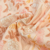 Jersey Katoen Digitale Print - Zoete Roze Tuin