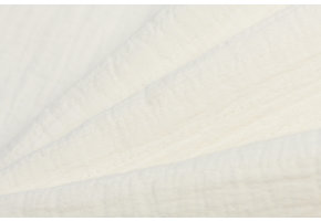 Cotton dobby weave Double Gauze Off White