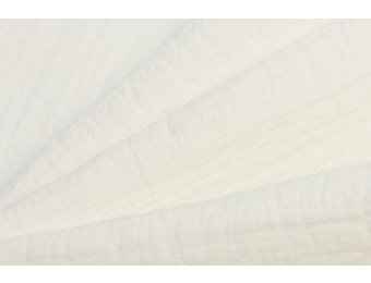 Cotton dobby weave Double Gauze Off White
