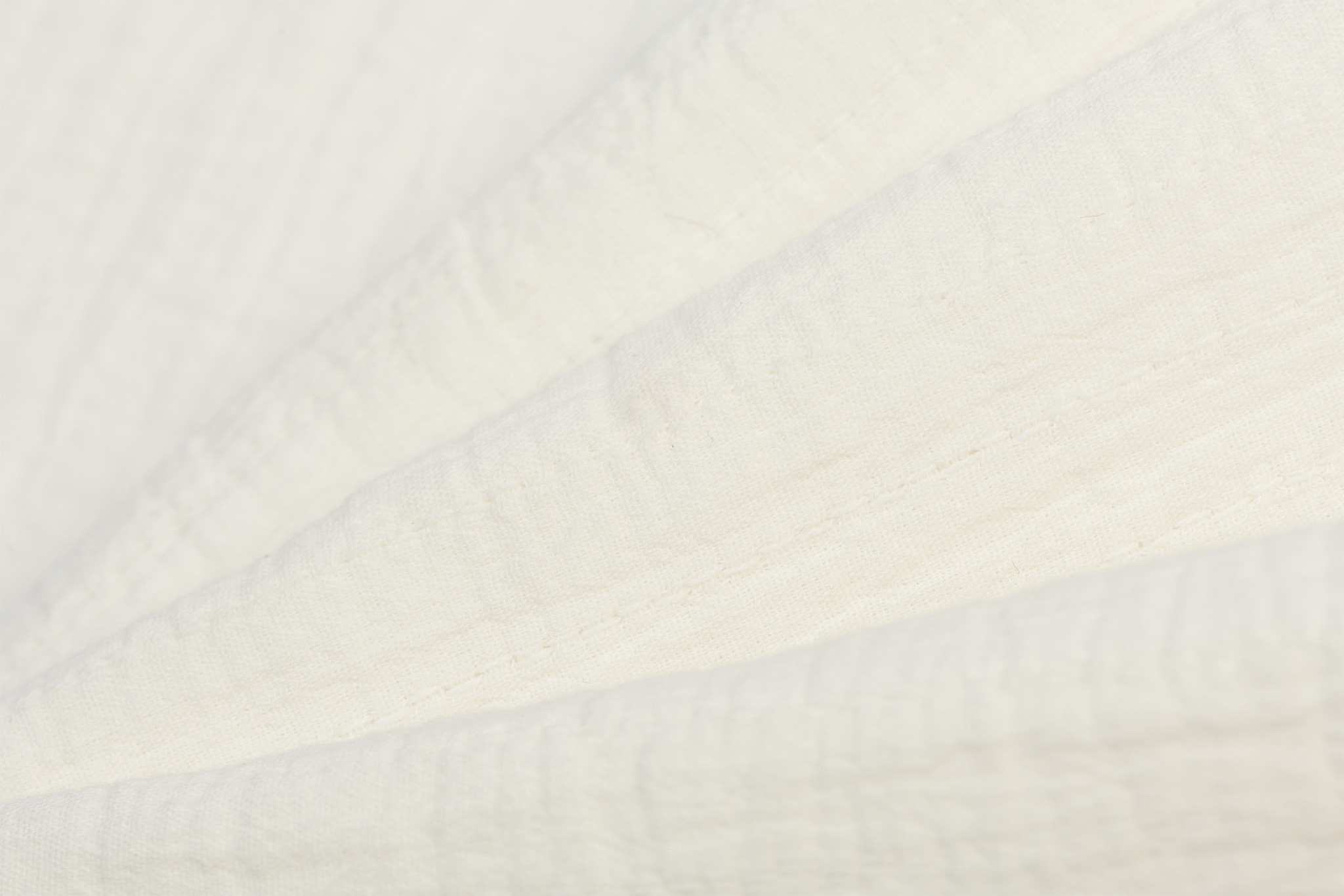 Cotton dobby weave Double Gauze Off White