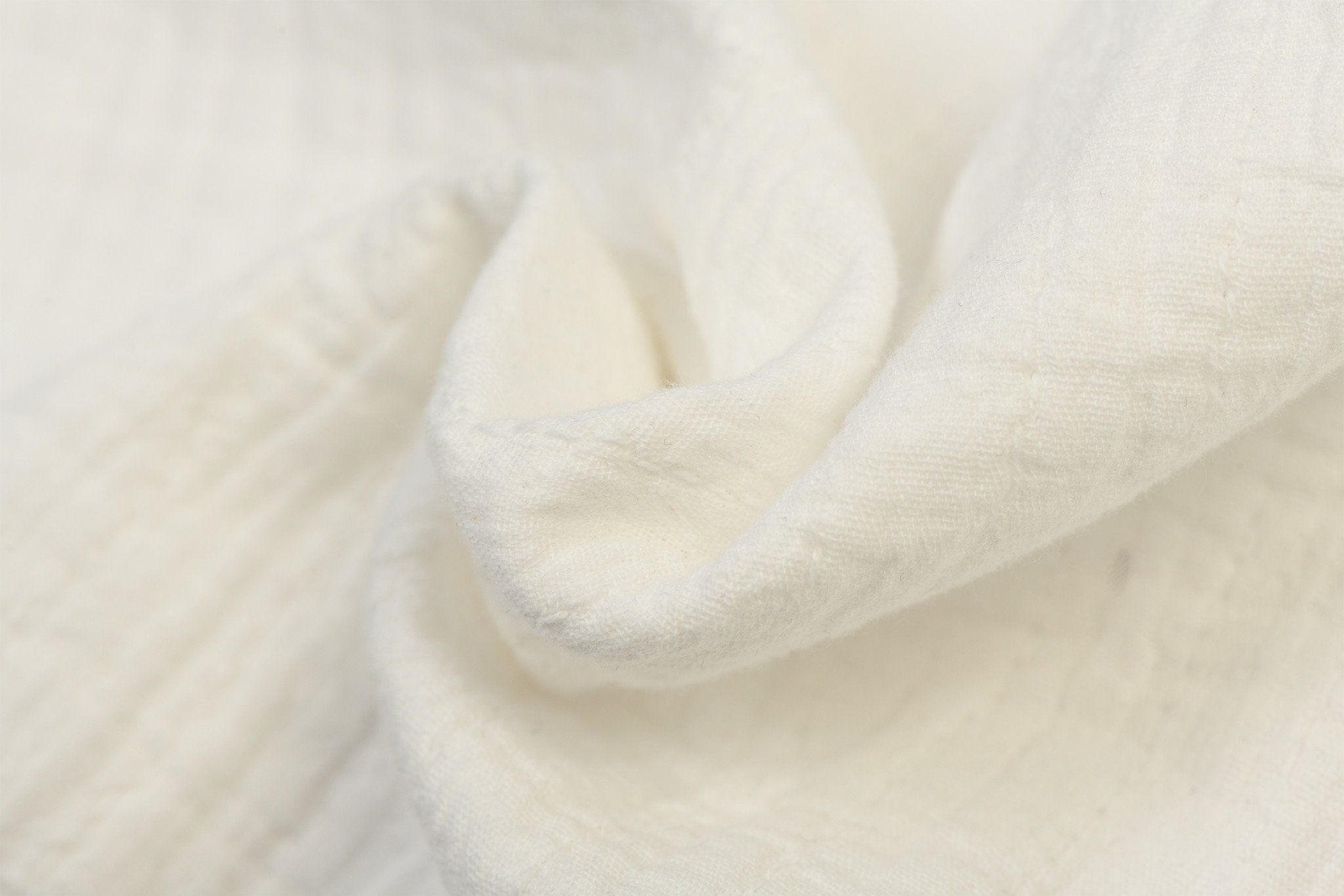 Cotton dobby weave Double Gauze Off White