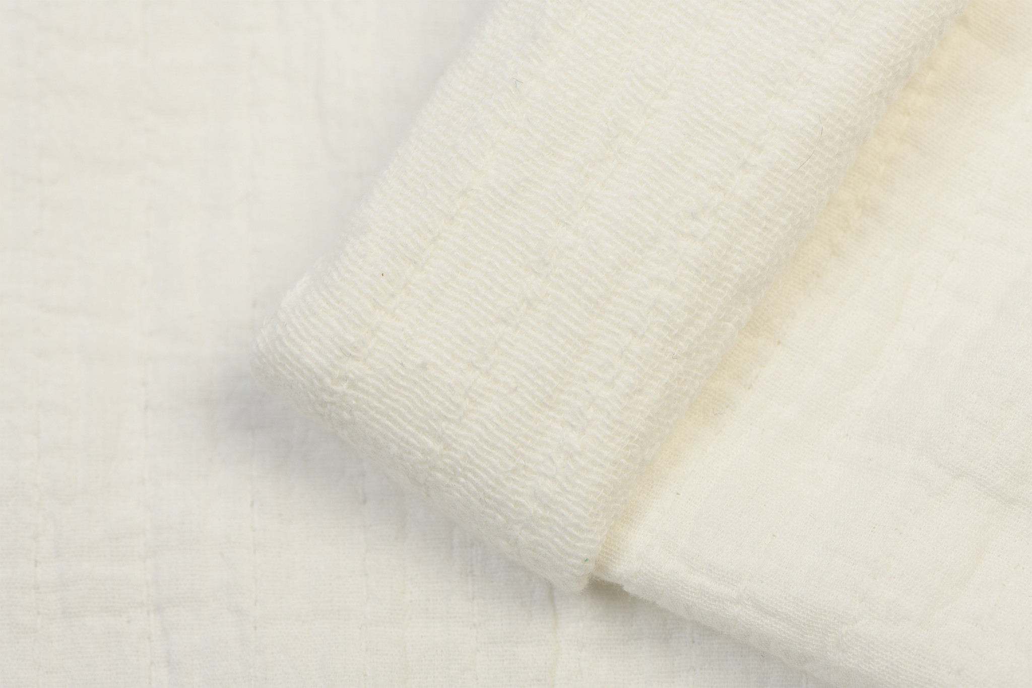 Cotton dobby weave Double Gauze Off White