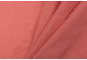 Uni katoen stof terra / salmon