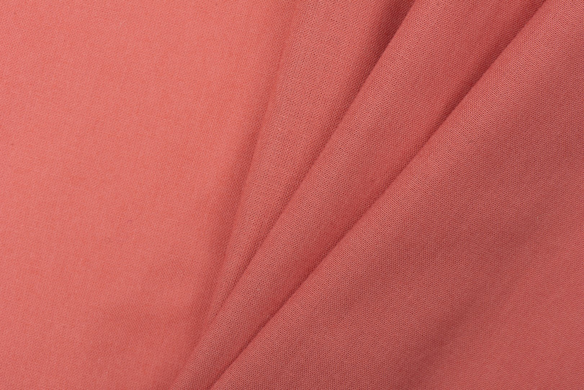 Uni katoen stof terra / salmon