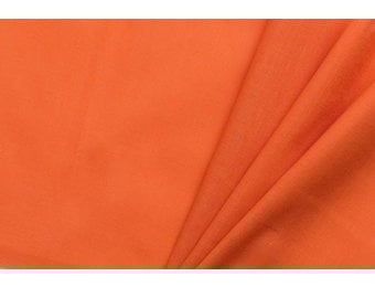 Uni katoen stof oranje