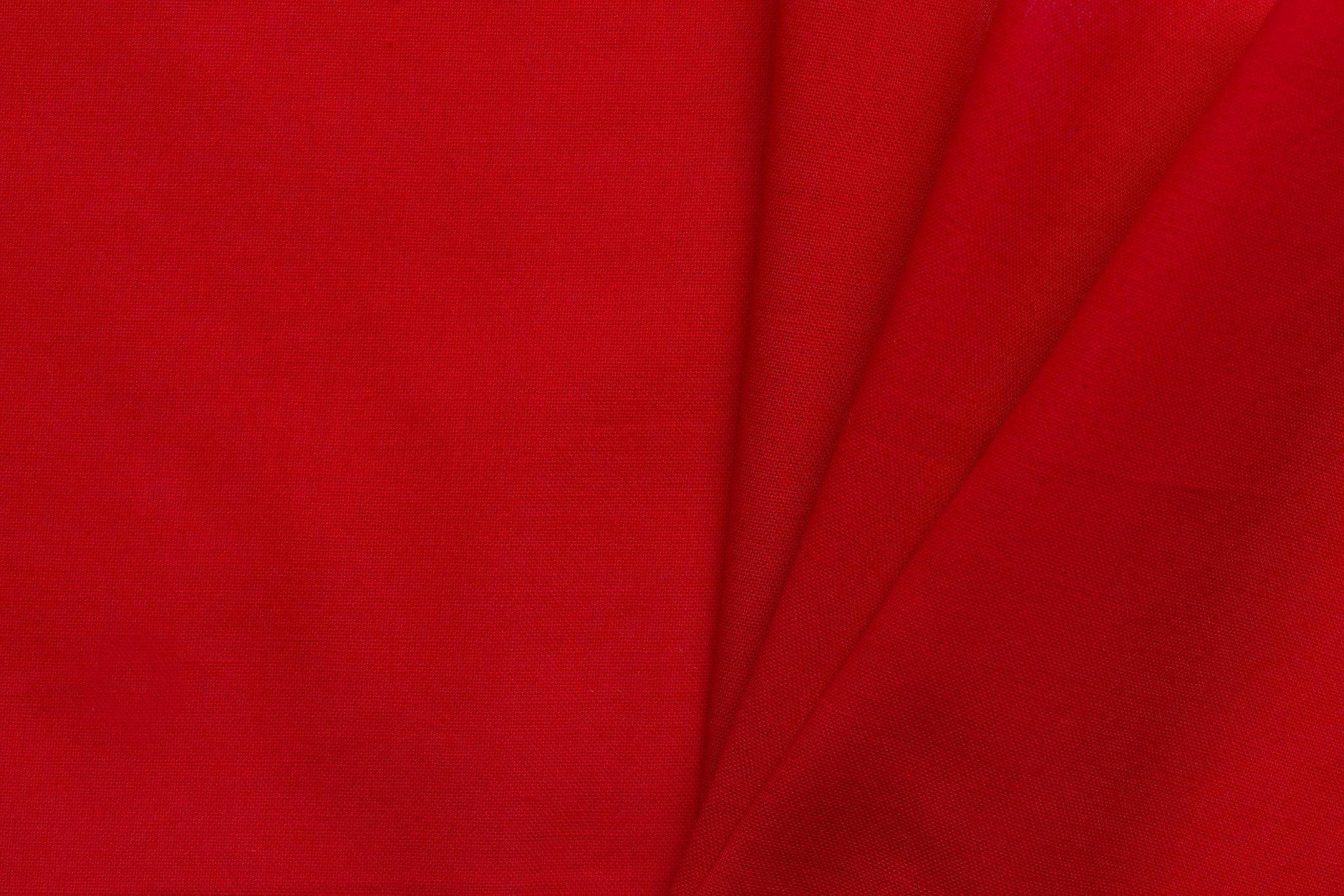 Uni katoen stof rood