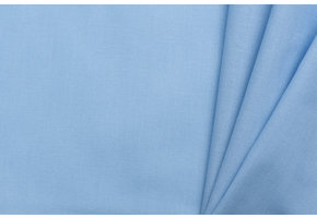 Uni katoen stof lichtblauw