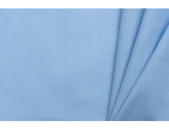 Uni katoen stof lichtblauw