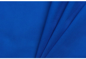 Uni katoen stof kobaltblauw