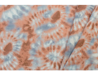 Double gauze digital Tie Dye - brique