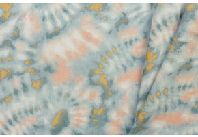 Double gauze digital Tie Dye - teal