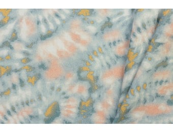 Double gauze digital Tie Dye - teal