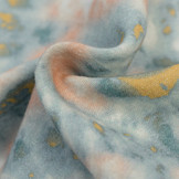 Double gauze digital Tie Dye - teal