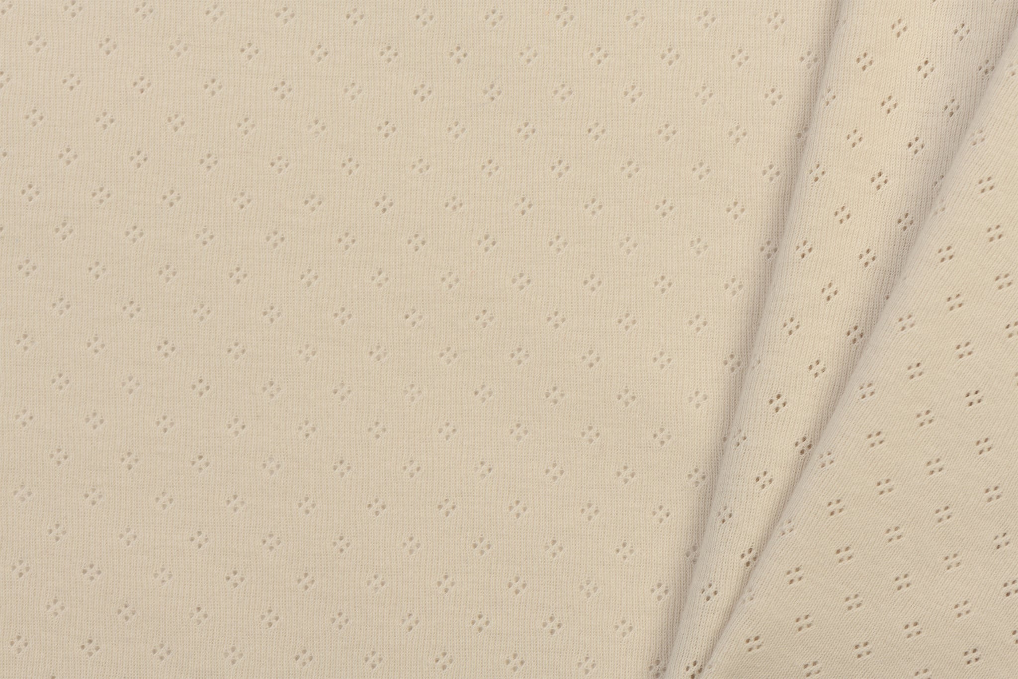 Pointelle Jersey Stof Naturel Beige – Zacht, Luchtig & Rekbaar