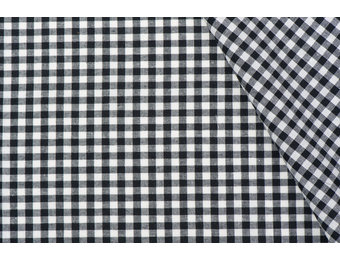 Boerenbont Ruit Stof 5mm - Zwart