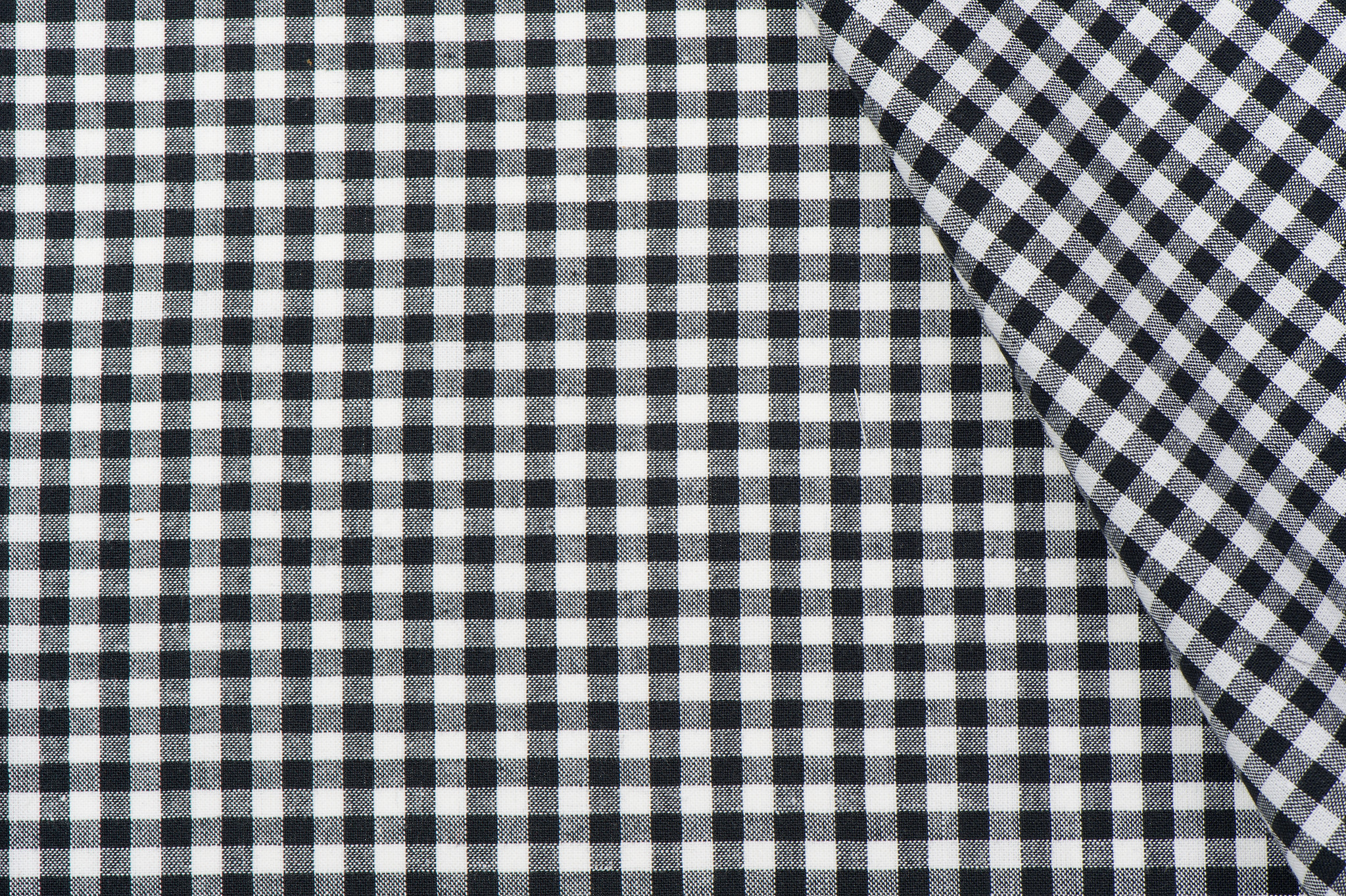 Boerenbont ruit stof, zwart 5 mm