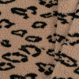 Luipaard Teddy Stof Donker Beige