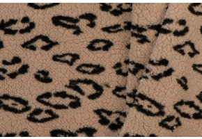 Luipaard Teddy Stof Donker Beige