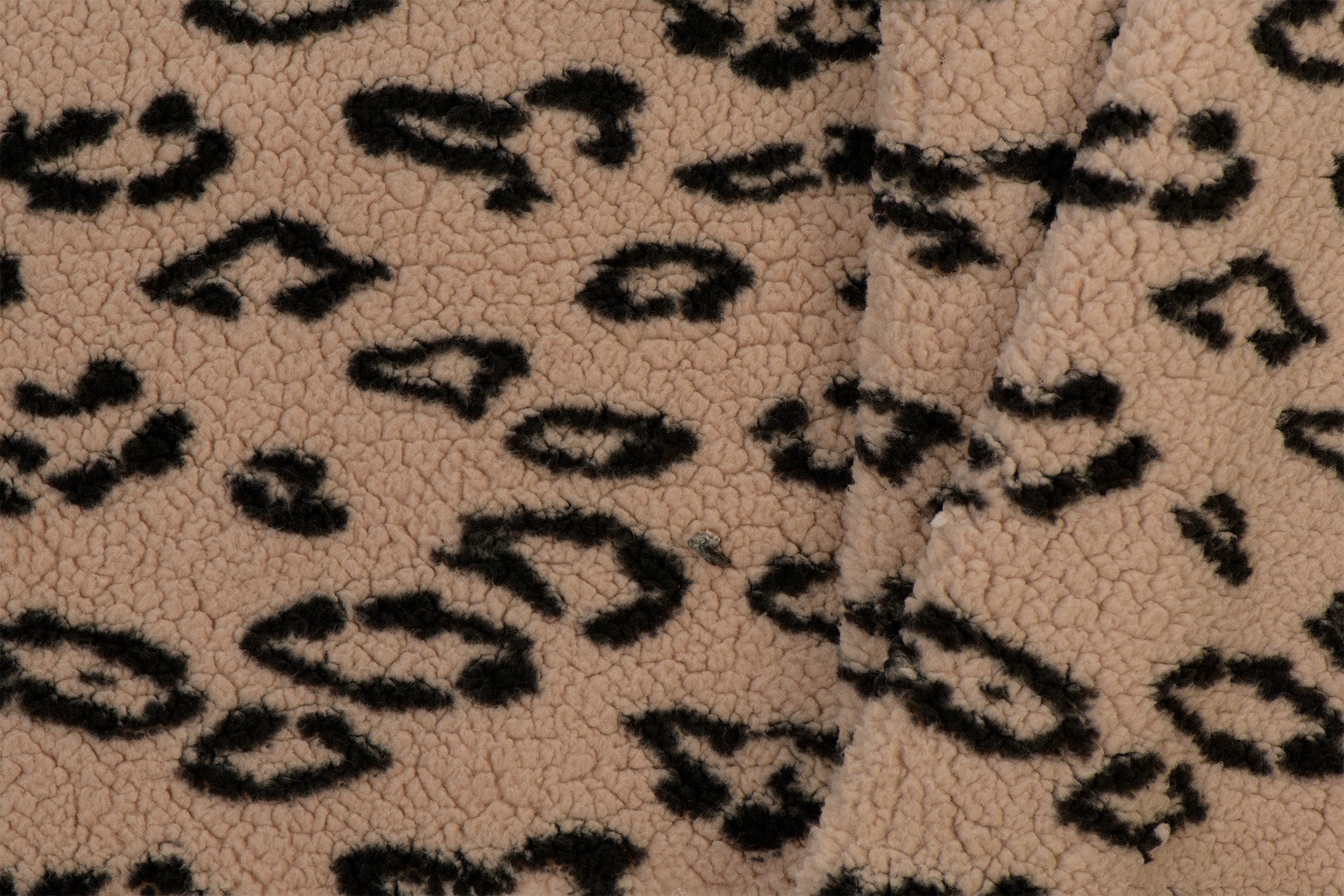 Luipaard Teddy Stof Donker Beige