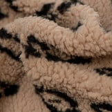 Luipaard Teddy Stof Donker Beige