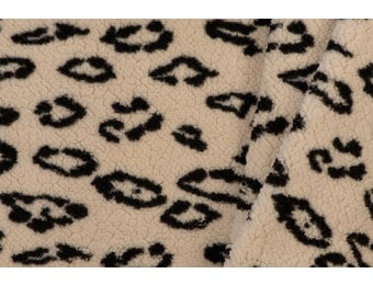 Luipaard Teddy Stof Licht Beige