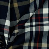 Schotse Ruit / Tartan Check Stretch Navy/White/Camel/Red