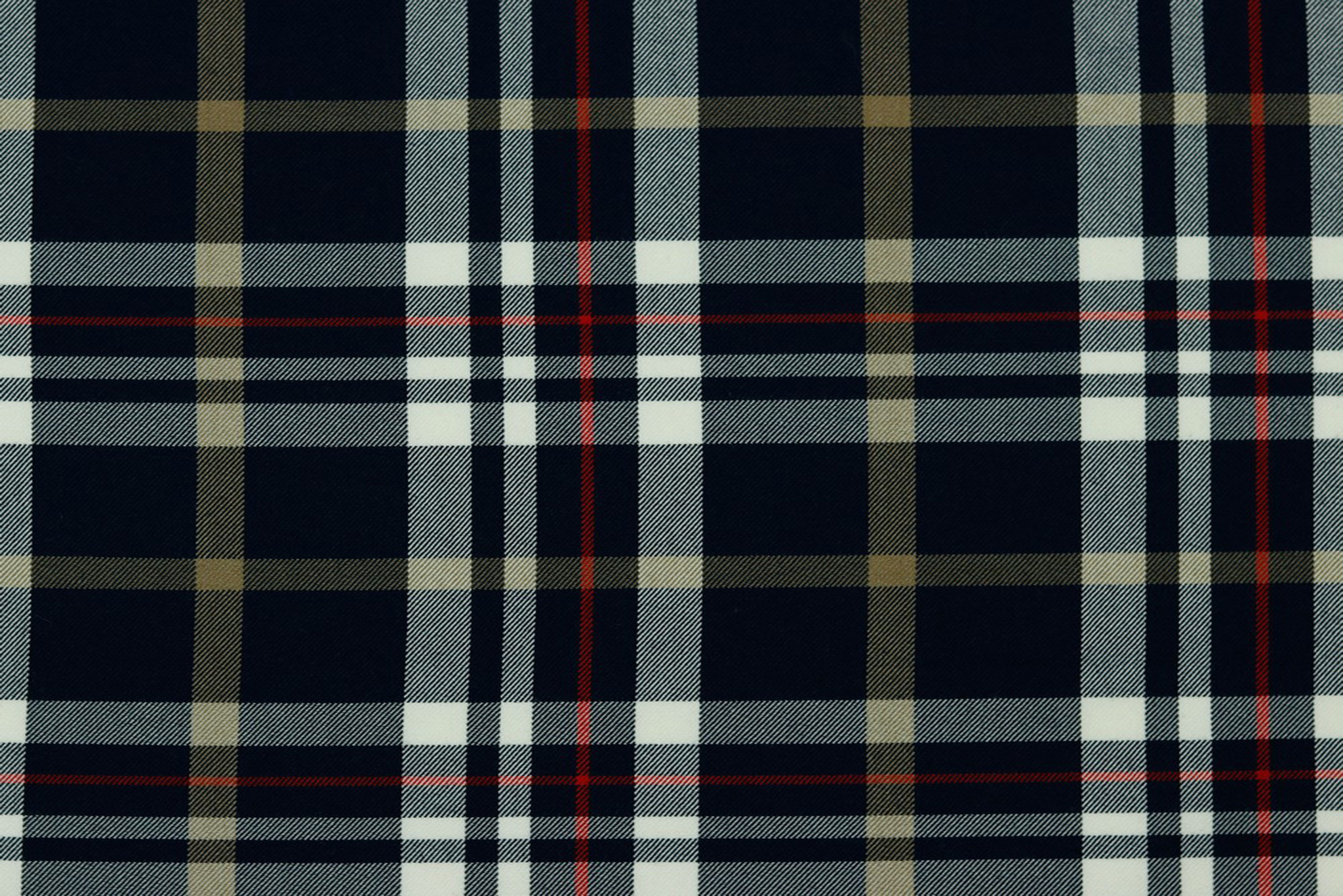 Schotse Ruit / Tartan Check Stretch Navy/White/Camel/Red
