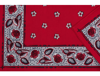 Zakdoek Bloem-Blaadjes Rood